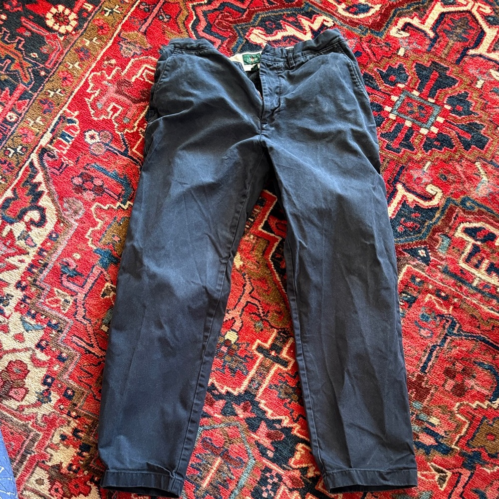 J. Crew Cotton Navy Relaxed Chinos 32x32